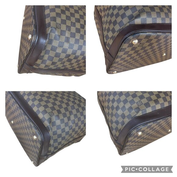 LOUIS VUITTON Grimaud Damier Ebene Travel Tote Square Travel Suitcase Gym Duffle - Picture 3 of 16